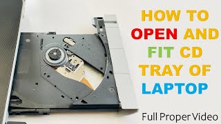 HOW TO OPEN AND INSTALL CD TRAY OF A LAPTOP | Very easy steps | 100% Working😀