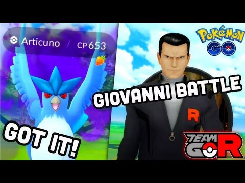 How to defeat Giovanni with Persian, Kangaskhan and Articuno in Pokémon Go?Catching shadow Articuno!