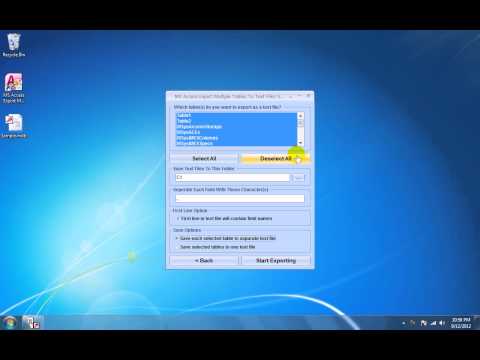 MS Access Export Multiple Tables To Text Files Software