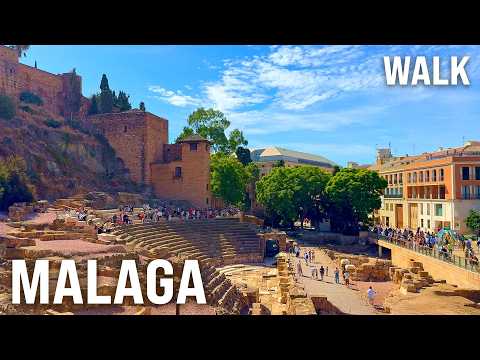 MALAGA Walking Tour | Spain Immersive Walk for Big TVs [4K/60fps]