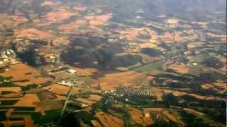 preview picture of video 'Cesta letadlem-první pohled na Španělsko-Katalánii'