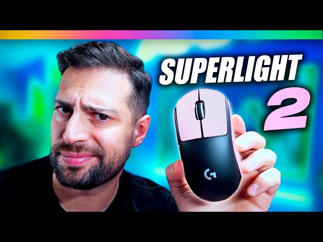 Vídeo relacionado con Logitech G Pro X Superlight 2, Ratón inalámbrico para gamingratón Pro-Grade de 60 g con 5 Botones programables, Sensor de 44 000 dpi, Velocidad de Respuesta de 8 kHz, Carga USB-C para PC/Mac - Negro