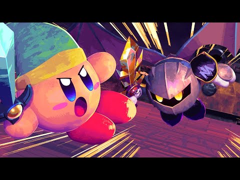 Kirby and Meta Knight Stylized Showdown (3D Animation)