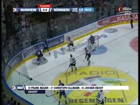 DEL 14-15 QF5 Mannheim - Nürnberg 4-3OT Teil 1