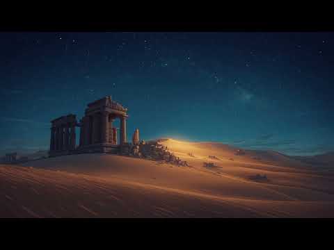🌌🏺 Temple of Silent Horizons | Moonlit Sands of Time