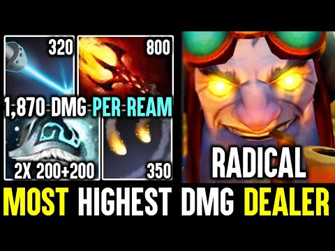 Radical Most Highest Damage Dealer Tinker - Instant Delete 1,870 Burst DMG Per Rearm Dota 2
