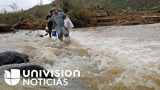 Un puente caído empeora la situación de los residentes de Morovis en Puerto Rico