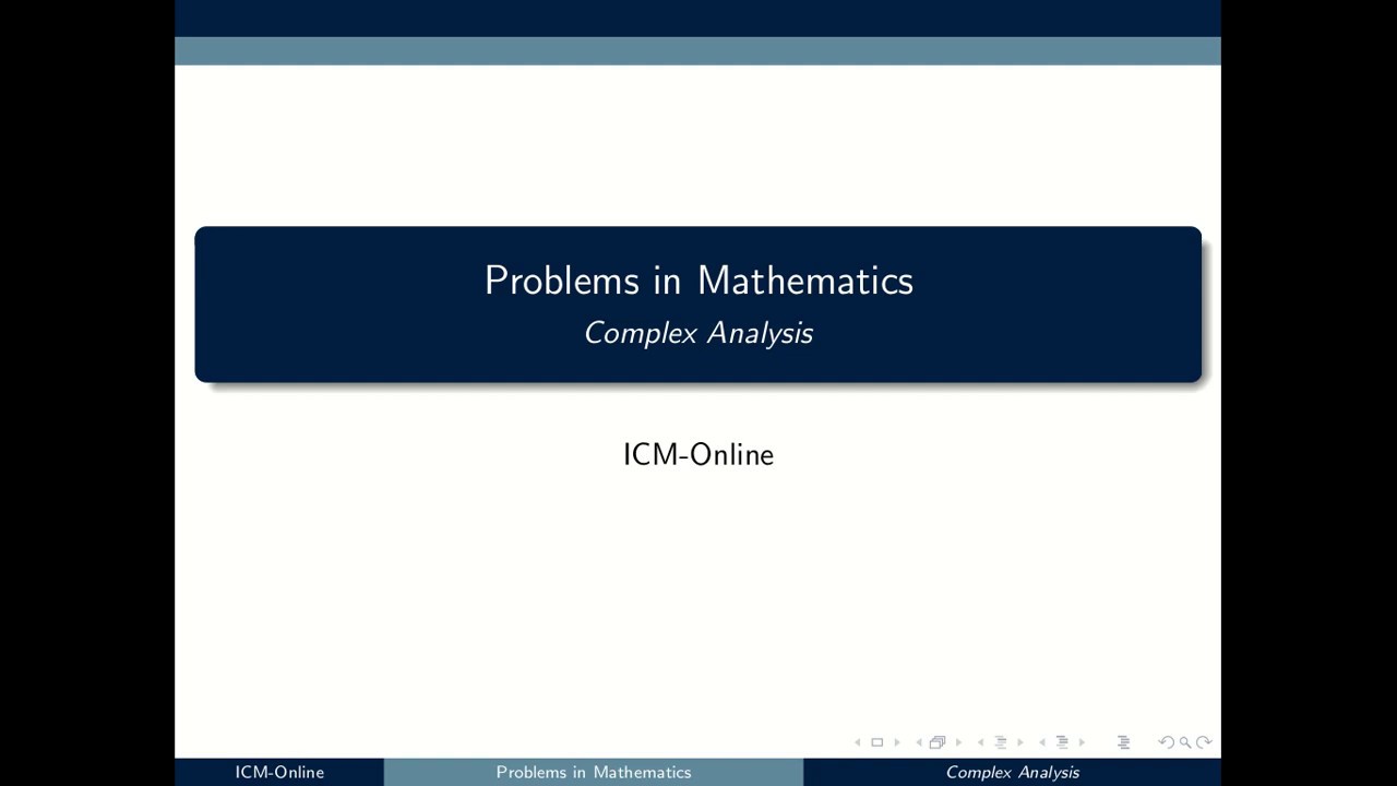 Problems in Mathematics: Complex Analysis-5
