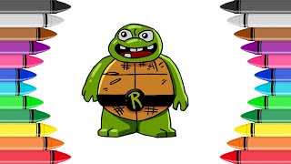 How to DRAW Baby RAPHAEL Ninja Turtle