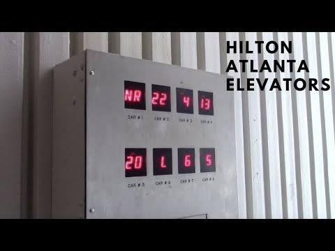 Awesome Westinghouse Traction Elevators - Hilton Atlanta, Atlanta, GA