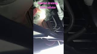 how to find antifreeze drain plug, to draing #coolant.