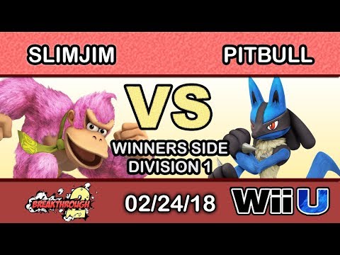 Breakthrough 2 - SlimJim (Donkey Kong) Vs. Pitbull (Lucario) Winners Side - Smash 4