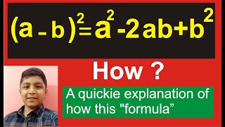 Download the video "(a - b)² = a²  - 2ab + b², But Why? A quickie explanation of how this "formula"..Shashank Web Series"