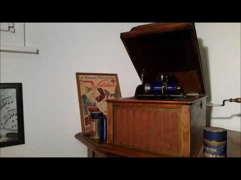 Billy Murray sings "He'd have to get under", phonographe Edison Amberola 30, Blue Amberol Cylinder