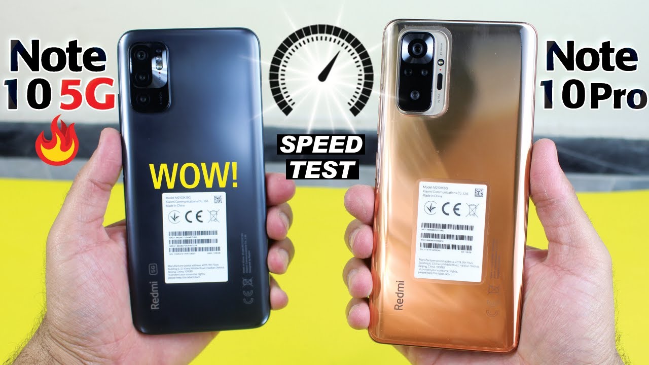 Redmi Note 10 5G vs Redmi Note 10 Pro - Speed Test & Rendering Test 🔥