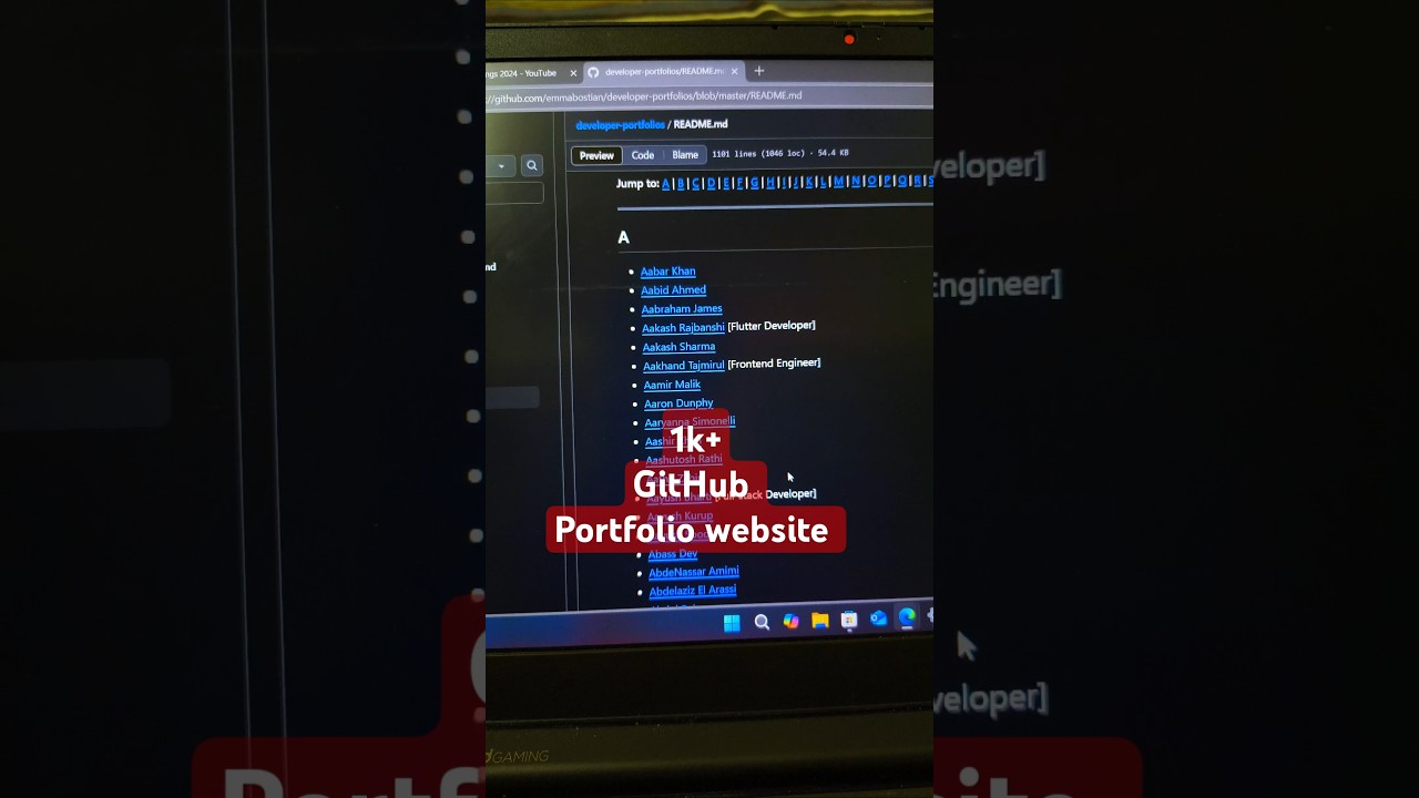 GitHub portfolio website repositories #repo #tech #github #portfolio #website #reels #fyp