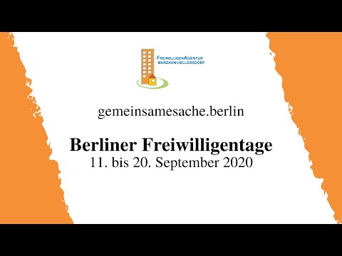 Gemeinsame Sache - Berliner Freiwilligentage 2020 - FreiwilligenAgentur Marzahn-Hellersdorf