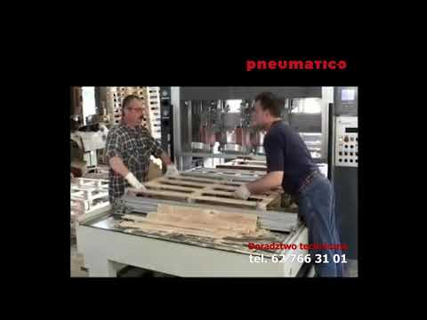 Zbijanie palety na kantówkach gwoździarką automatyczną