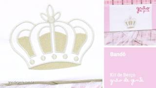 Quarto Econômico para Bebê sem Cama Babá Realeza Luxo Rosa | Ref: 60799