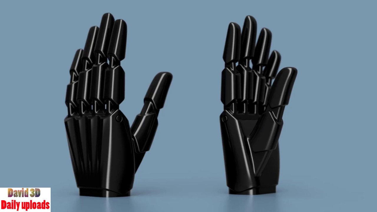 321. Super Simple Robotic Hand || Download free 3D cad models