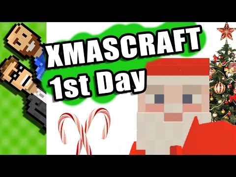 Minecraft Survival Multiplayer part 1 PS3 | Christmas Theme! Festive Texture Pack (1.37 PS3)