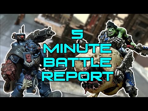 5 Minute BatRep! Crimson Fists vs Freebooters casual game