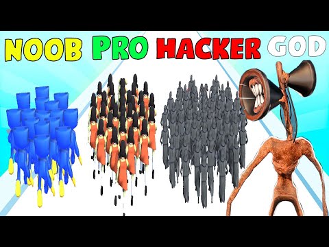 NOOB vs PRO vs HACKER vs GOD in Monsters Run: Arena