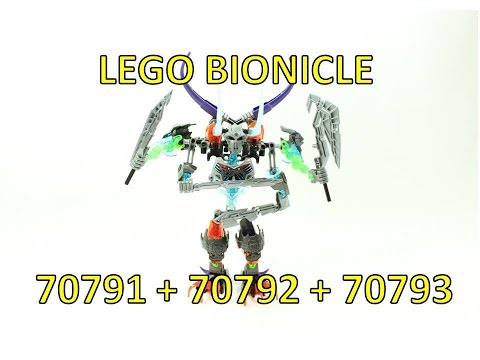 LEGO BIONICLE COMBINATION BUILD FIGURE 70791 70792 70793 "SKULL SLASHER" Video