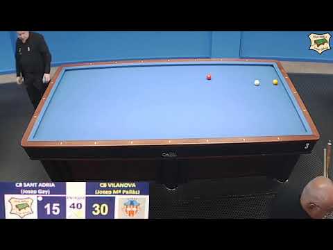 LLIGA CAT. 3 BANDES/ 4ª D/ J. GAY (Sant Adrià)- J.M. PALLÀS (Vilanova)