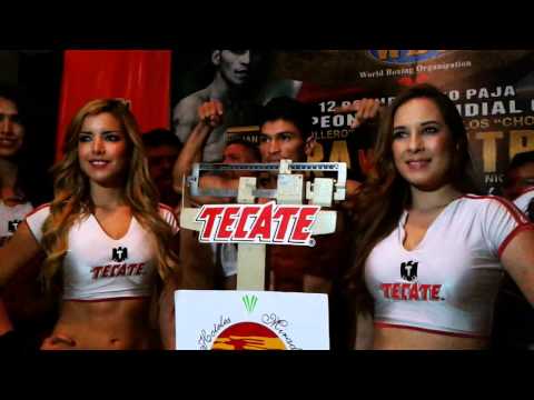 Pesaje Julián Yedras vs. Carlos Buitrago del 190713 en Mérida