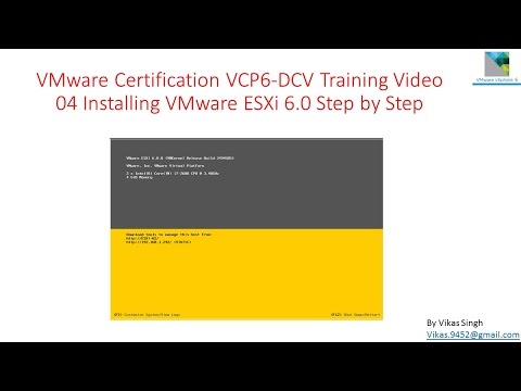 VMware Certification VCP6 (DCV) Training - 04 Installing VMware ESXi 6.0 Step by Step