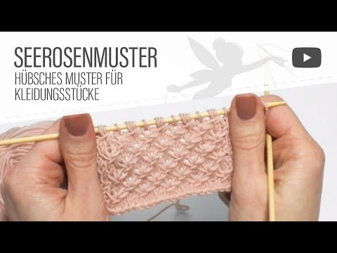 Strickmuster: Seerosenmuster stricken / feines Muster für den Sommer