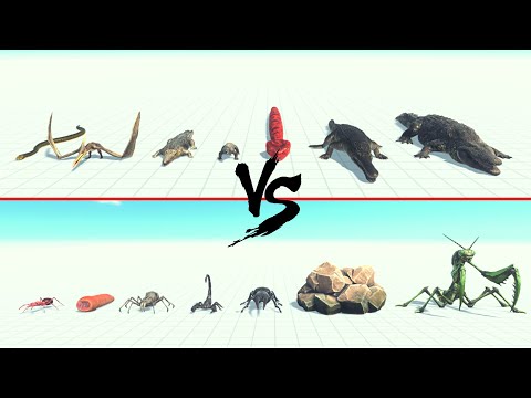 Reptiles Vs Giant Invertebrates ARBS | Animal Revolt Battle Simulator