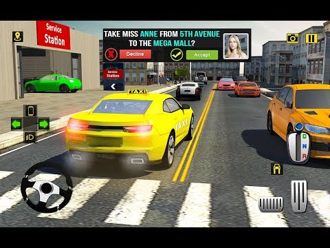 US Taxi Car Driving Games Video