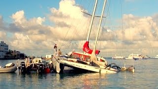 NIGHTMARE Sinking at the HEINEKEN Sailing Regatta in St Maarten / St Martin, SXM, CARIBBEAN