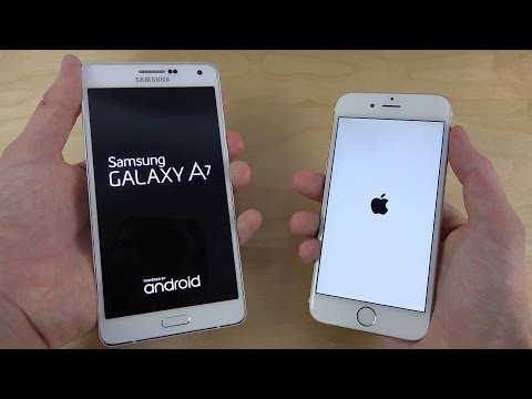 Samsung Galaxy A7 vs. iPhone 6 iOS 8.2 - Which Is Faster? (4K)
