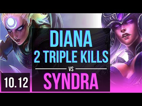 DIANA vs SYNDRA (MID) | 2.8M mastery points, 2 Triple Kills, 1100+ games | EUW Master | v10.12