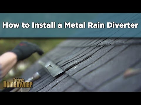 Part of a video titled How to Install a Metal Rain Diverter Above Exterior Doors ... - YouTube
