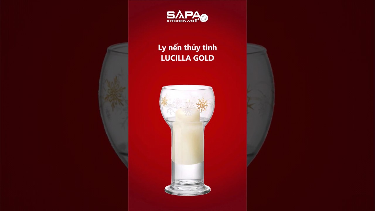 Ly nến thủy tinh Lucilla Gold