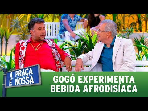 Gogó experimenta bebida afrodisíaca | A Praça é Nossa (05/10/17)