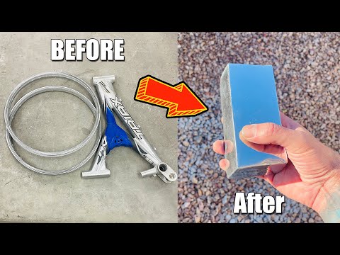 Bicycle Bullion Meltdown - Rim & Frame Scrap Melting - Metal Casting At Home