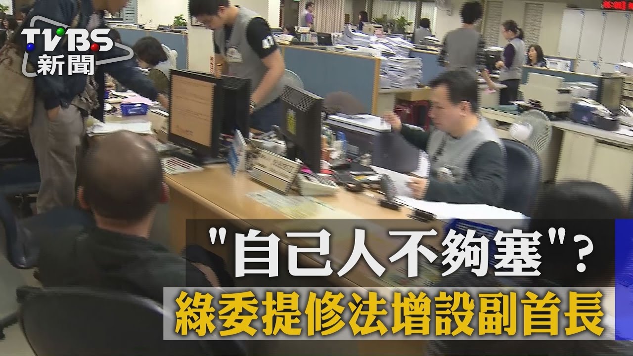 「自己人不夠塞」？　綠委提修法增設副首長