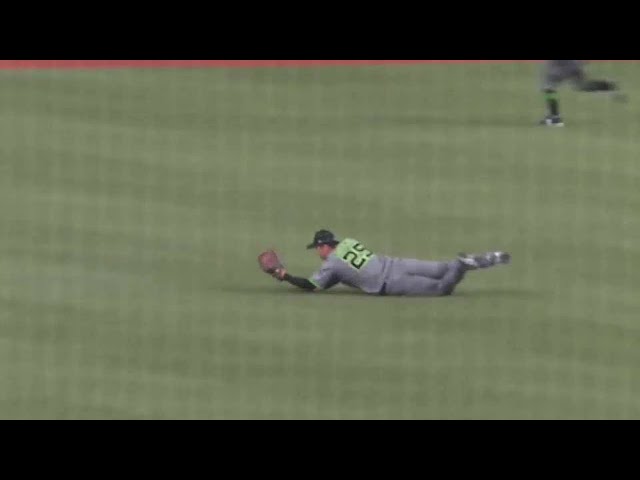 【1回表】バファローズ・西村 スライディングキャッチのナイスプレー!! 2021/8/27 B-H