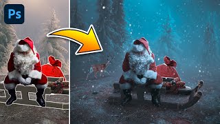 Photoshop for Beginners: Create a Sad Santa Photo Edit!