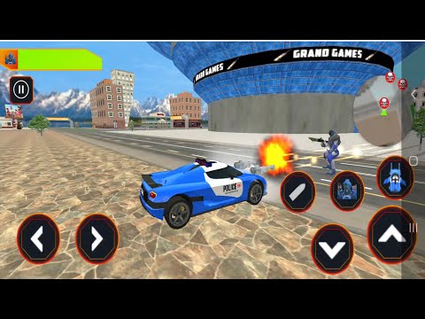 Grand Police Dog Robot Transform Games ### android gameplay