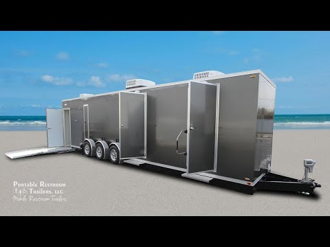 ADA Portable Restroom Trailer + 8 Station | Oahu Series - Narrow Body