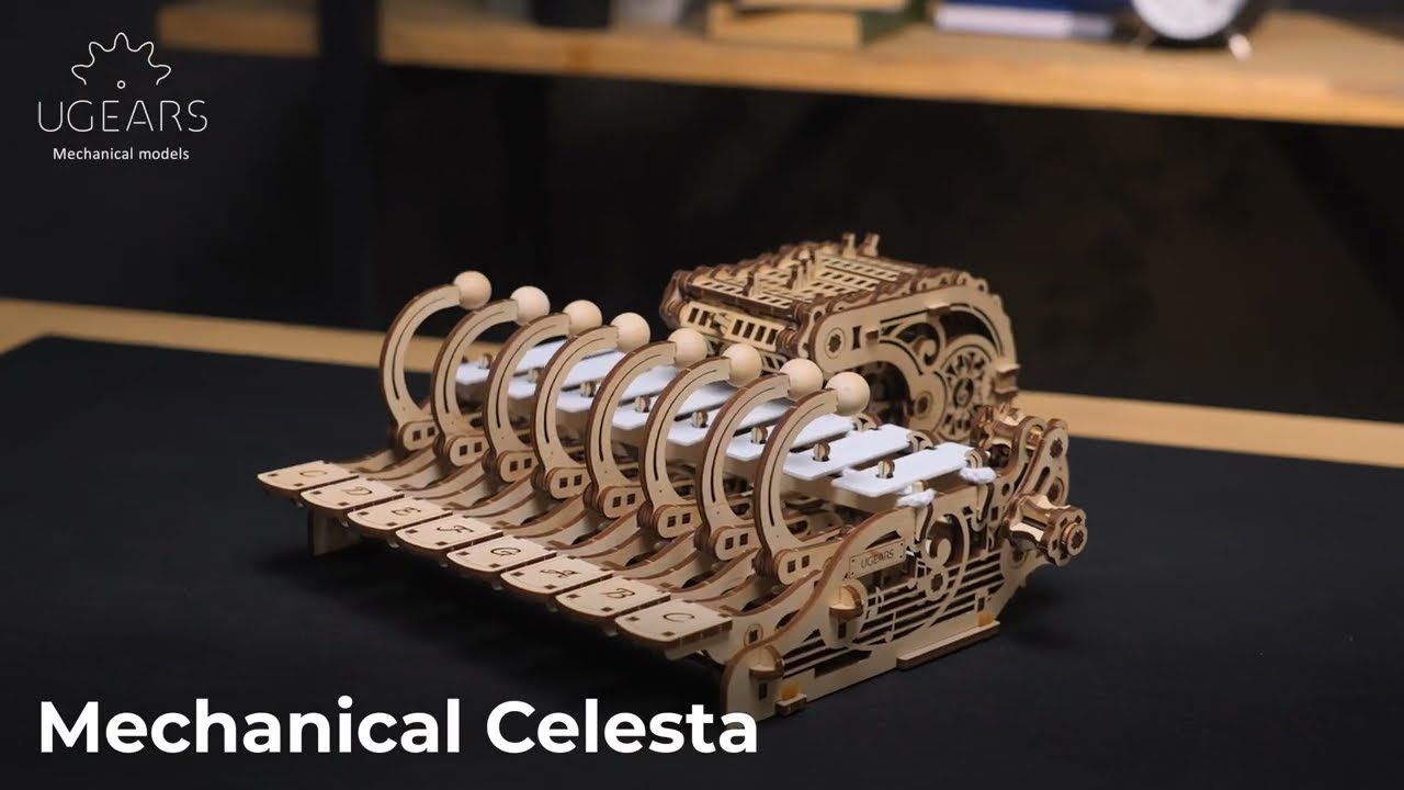 Ugears 3D dřevěné mechanické puzzle Programovatelná celesta