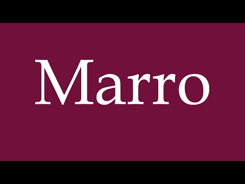How to Pronounce ''Marro'' Correctly in German