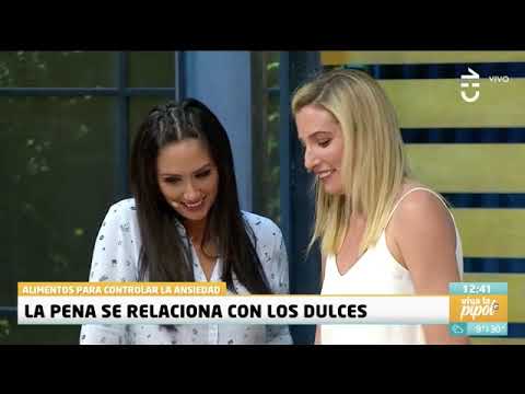 Nutricionista María Paz Vélez en Chilevisión enseñando cómo controlar la ansiedad por el dulce en la tarde