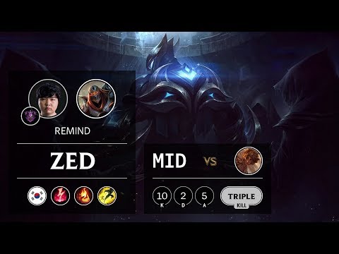 Zed Mid vs Taliyah - KR Master Patch 9.8